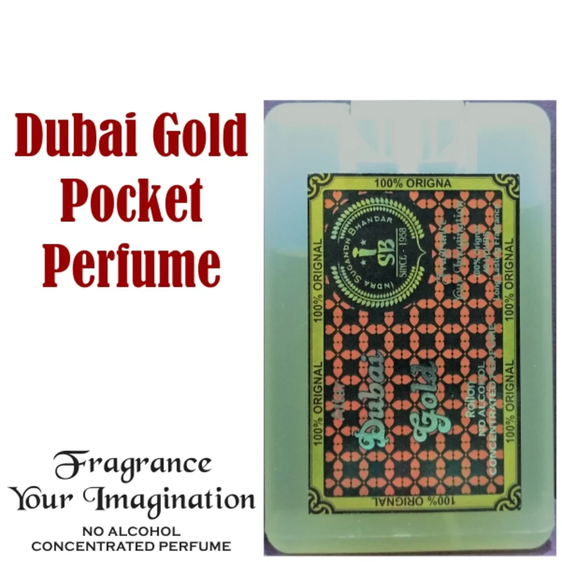 DubaiGoldPocketPerfume20ml Pocket Perfume For Unisex Dubai Gold 20 ML Spray Pack - Image 1