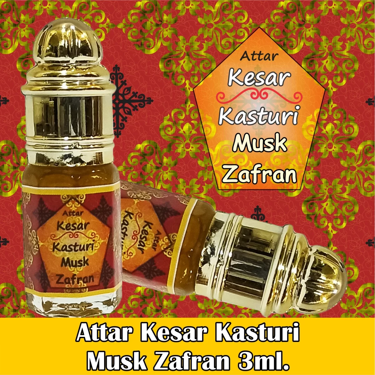 atar2 Kesar Kasturi 3ml Rollon Pack - Image 1